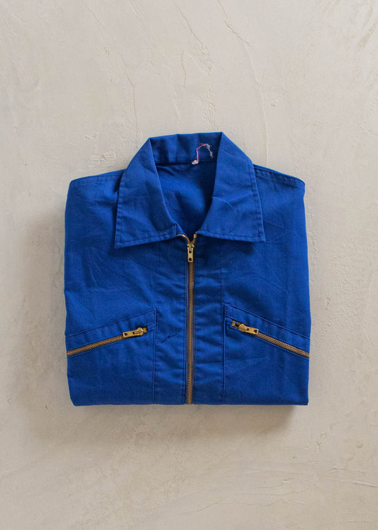 1980s European Workwear Zip Up Chore Jacket Size XS/S