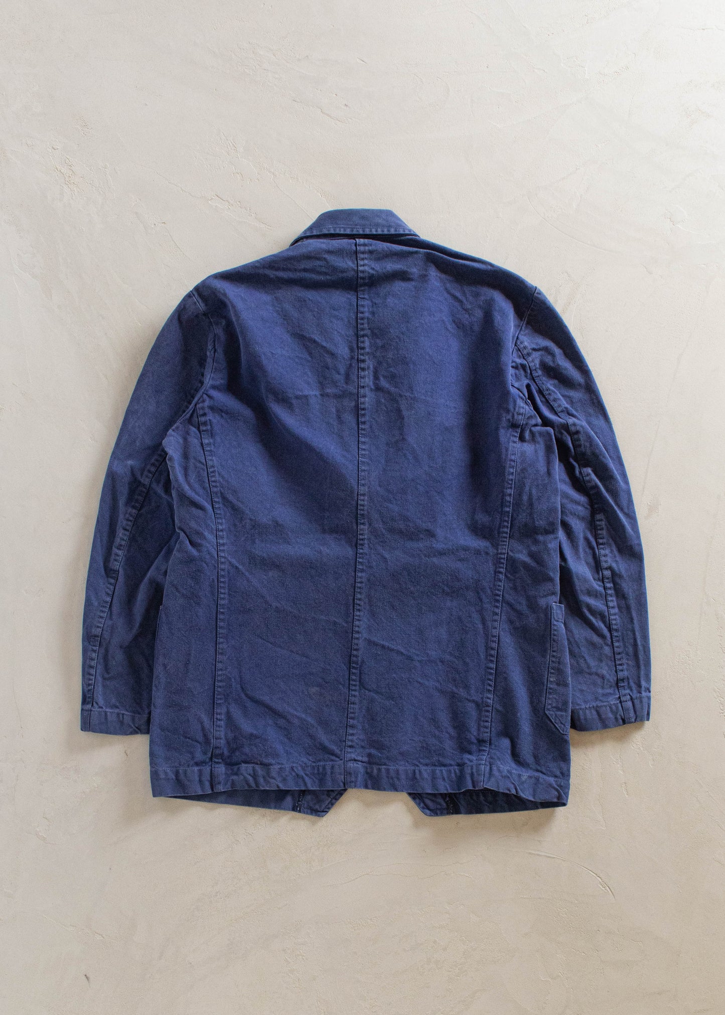 1980s French Workwear Button Up Chore Jacket Size S/M