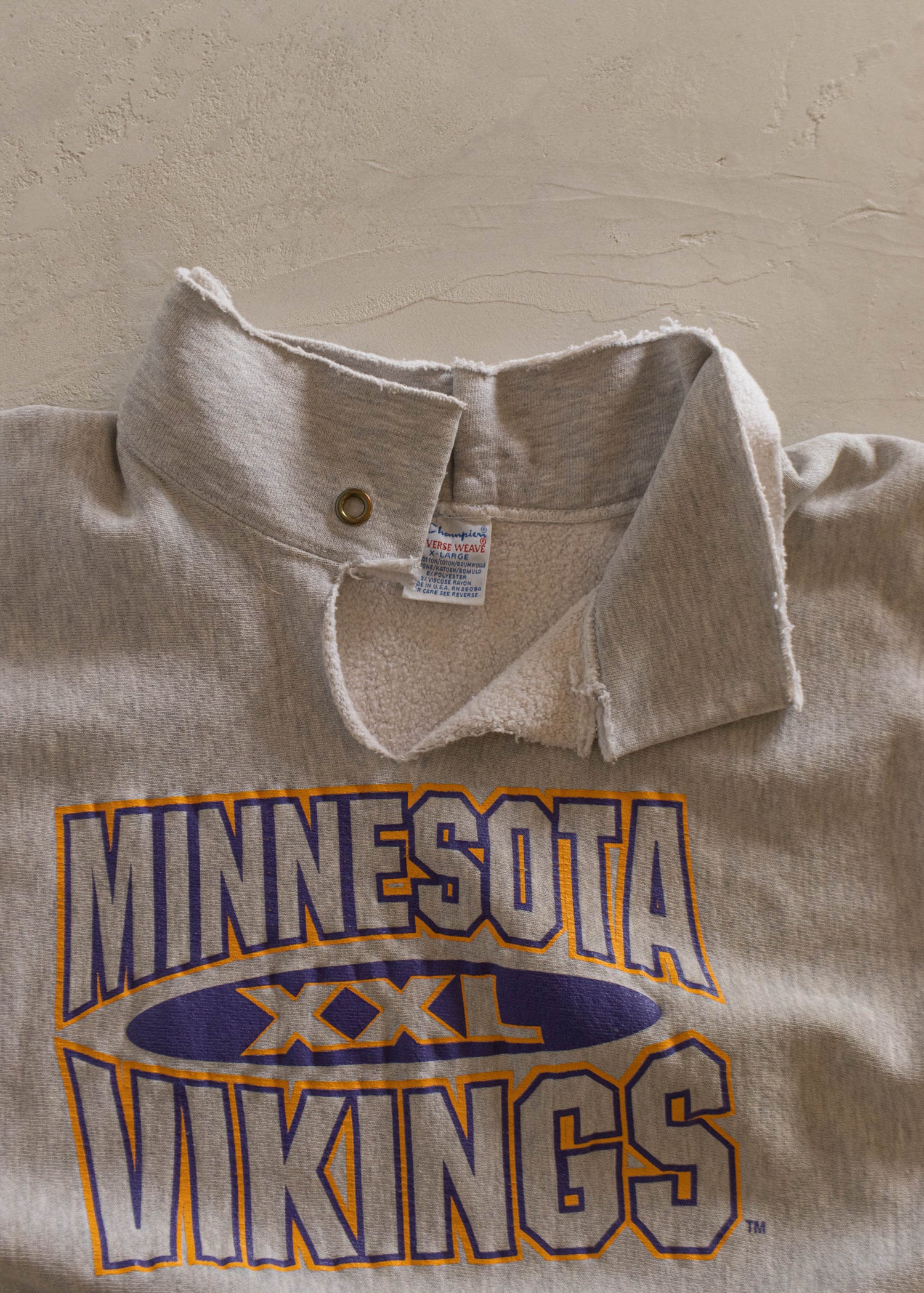 1990s Champion Reverse Weave Minnesota XXL Vikings Sweatshirt Size M/L