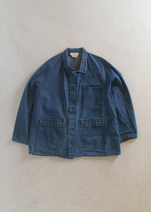 1980s Denim Chore Coat Size XL/2XL