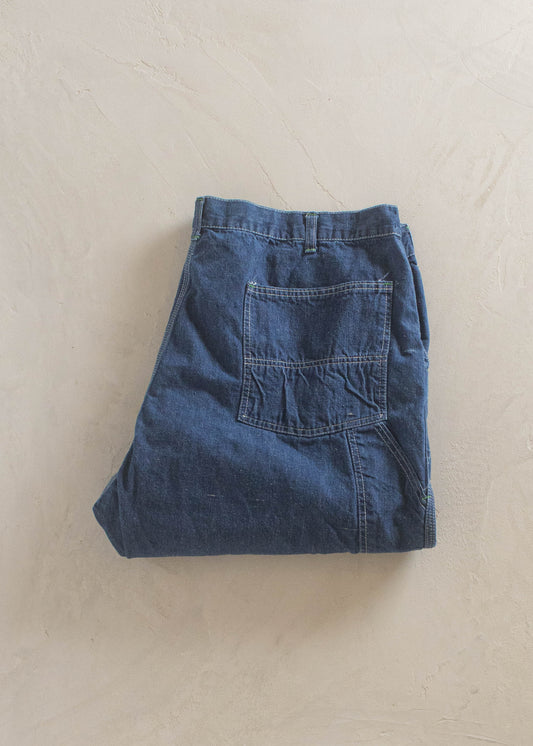 1970s Union Made OshKosh Denim Carpenter Pants Size Women's 44 Men's 46