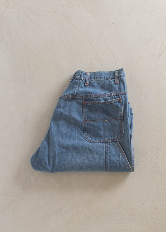 1970s Big Mac Denim Carpenter Pants Size Women's 33 Men's 36