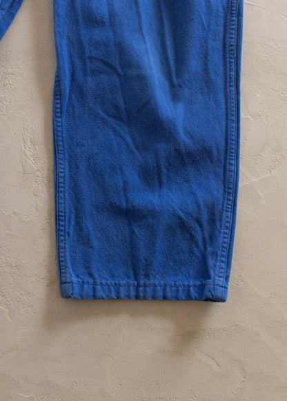 1980s French Workwear Chore Pants Size Women's 33 Men's 36