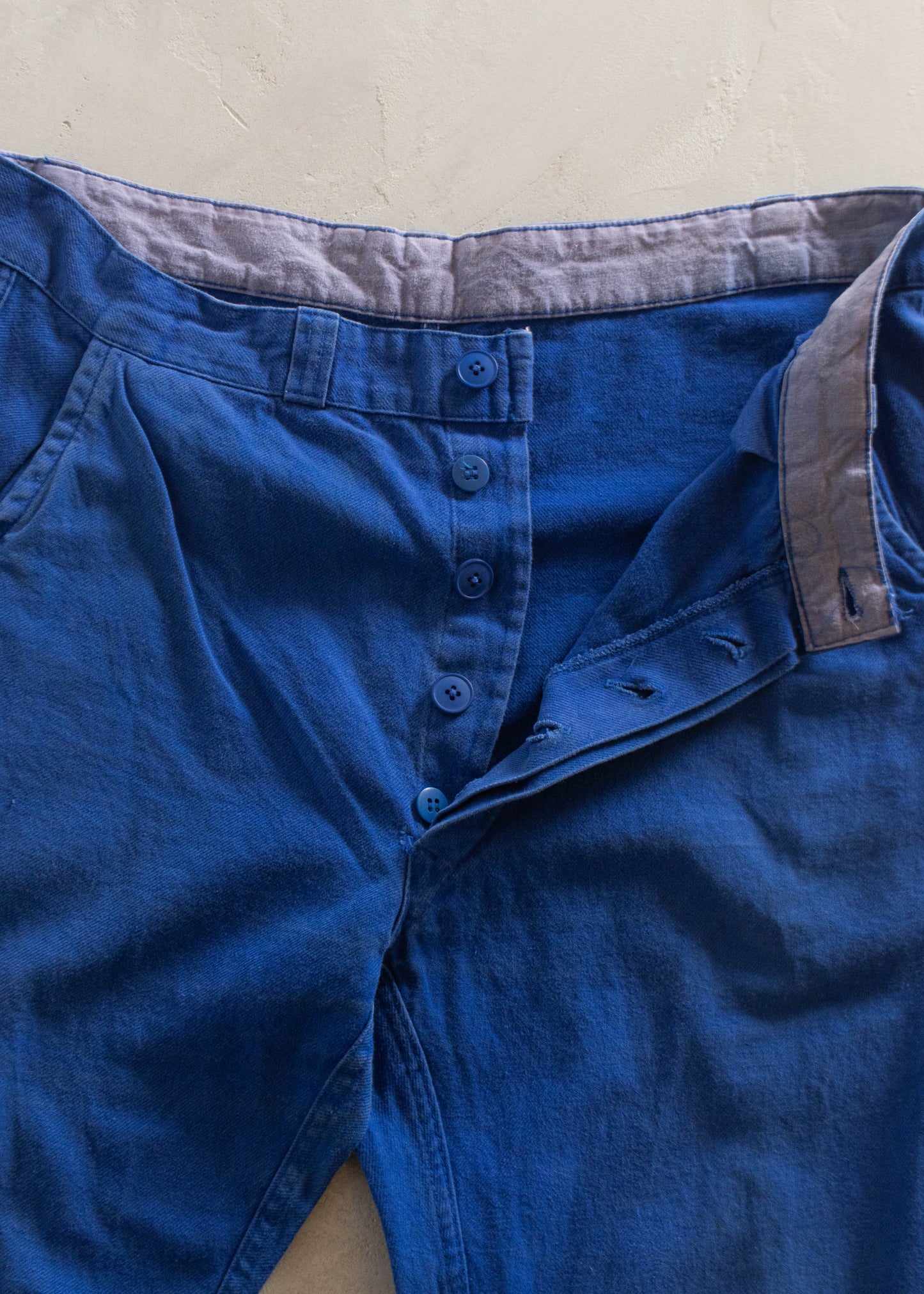 1980s French Workwear Chore Pants Size Women's 33 Men's 36