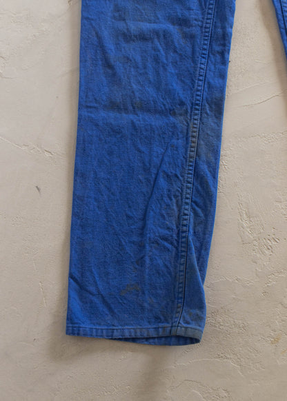 1980s Berjac French Workwear Chore Pants Size Women's 29 Men's 32