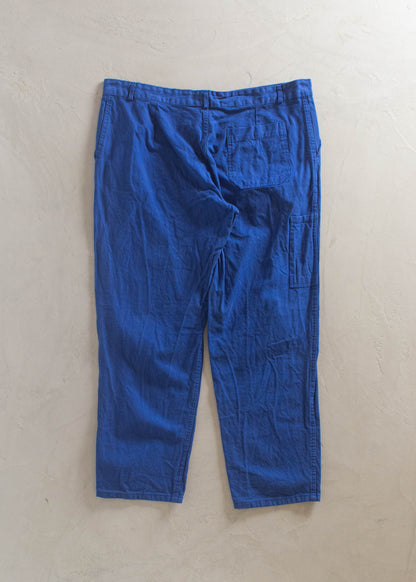 1980s French Workwear Chore Pants Size Women's 40 Men's 38