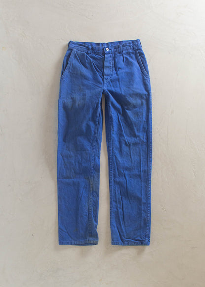 1980s Berjac French Workwear Chore Pants Size Women's 29 Men's 32