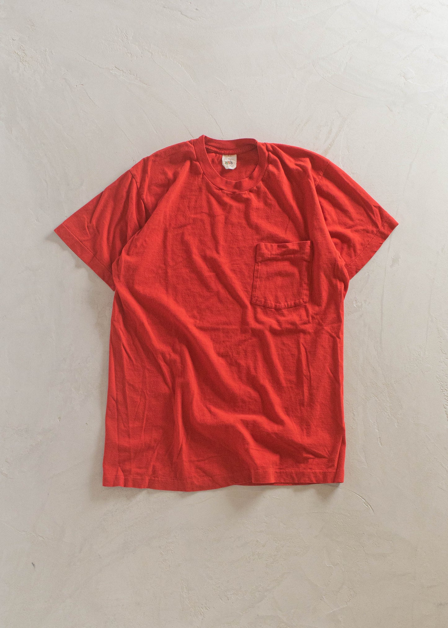 1980s Fruit of the Loom Selvedge Pocket T-Shirt Size M/L