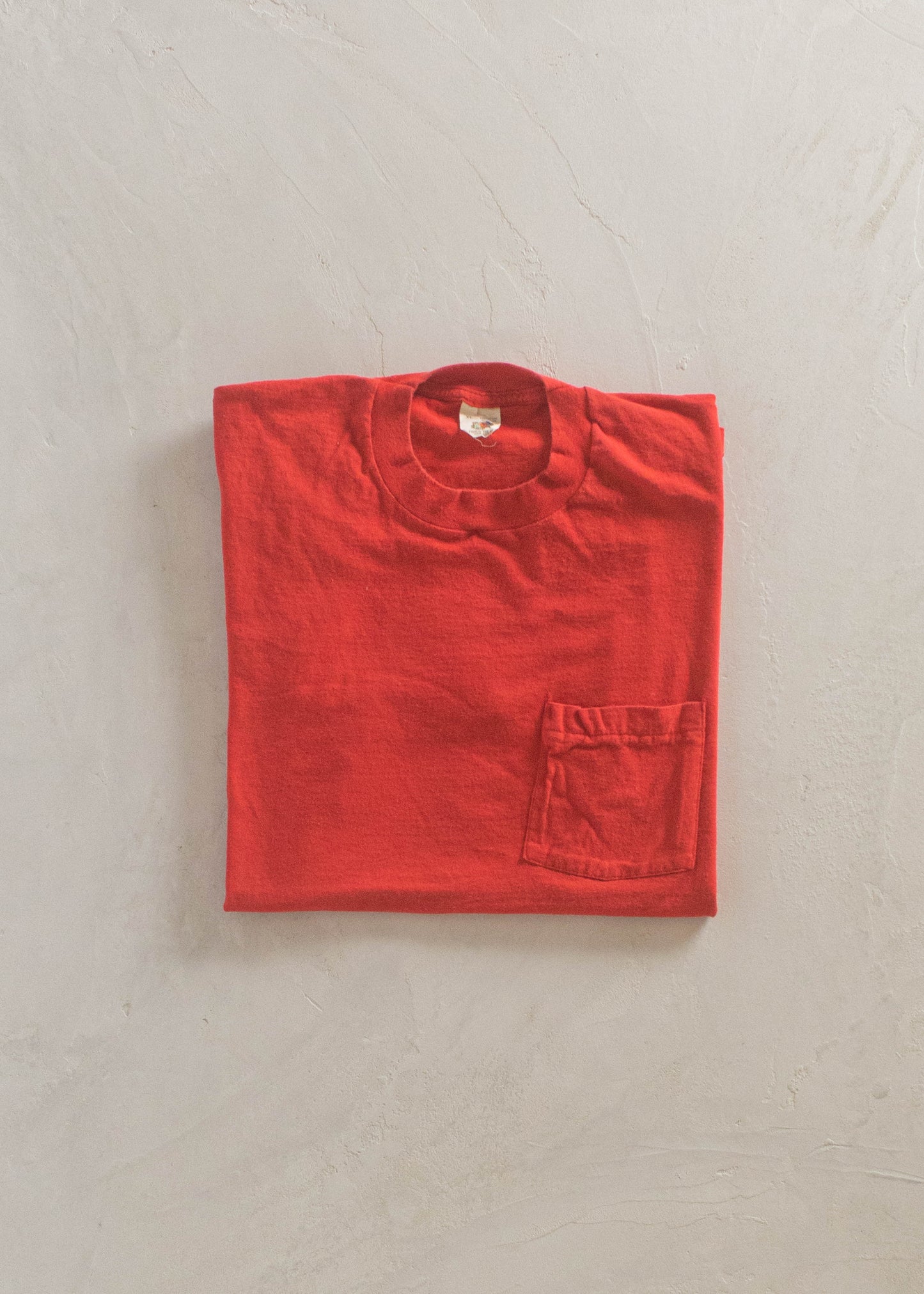 1980s Fruit of the Loom Selvedge Pocket T-Shirt Size M/L