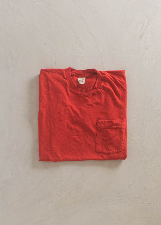 1980s Fruit of the Loom Selvedge Pocket T-Shirt Size M/L