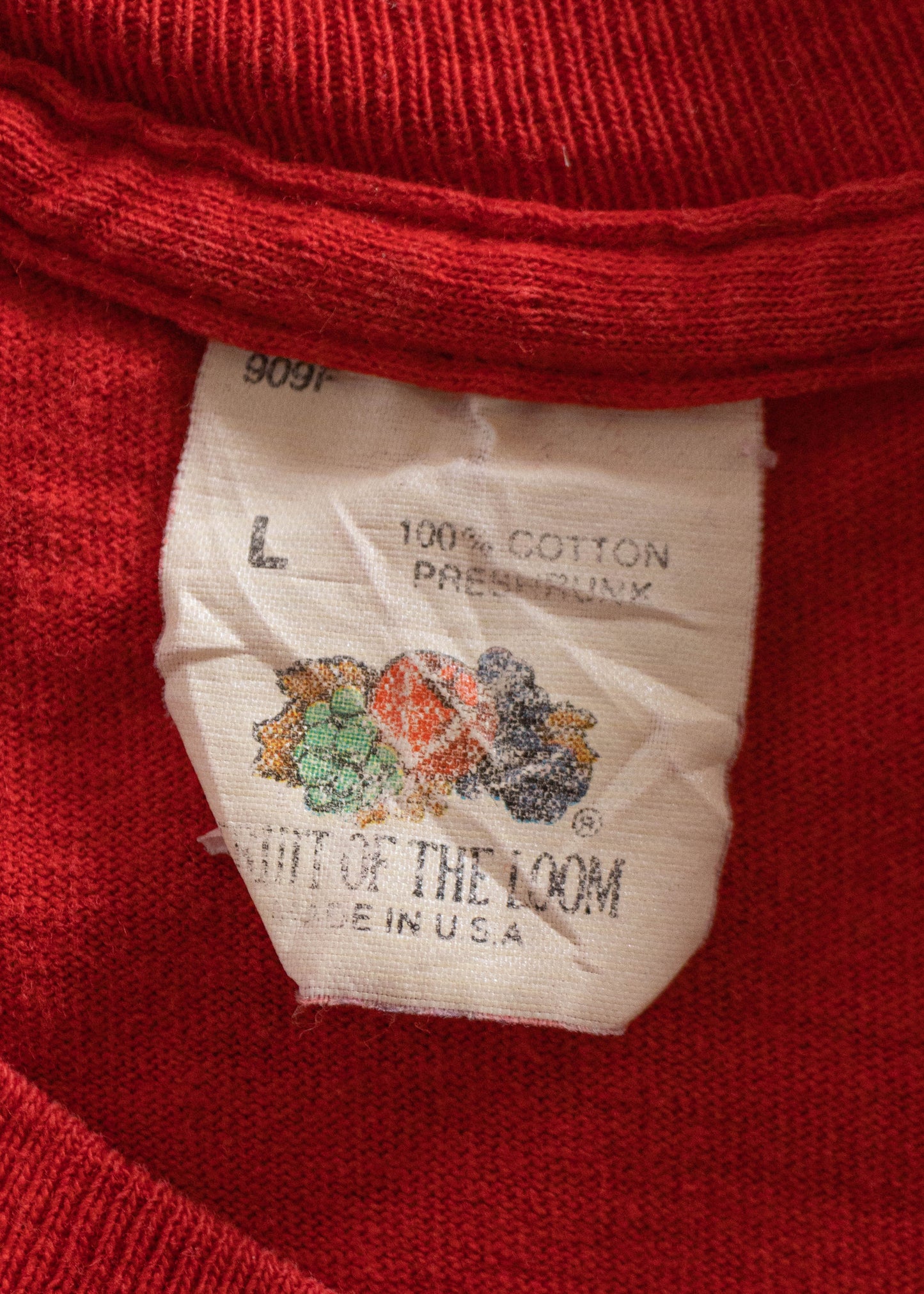 1980s Fruit of the Loom Selvedge Pocket T-Shirt Size M/L