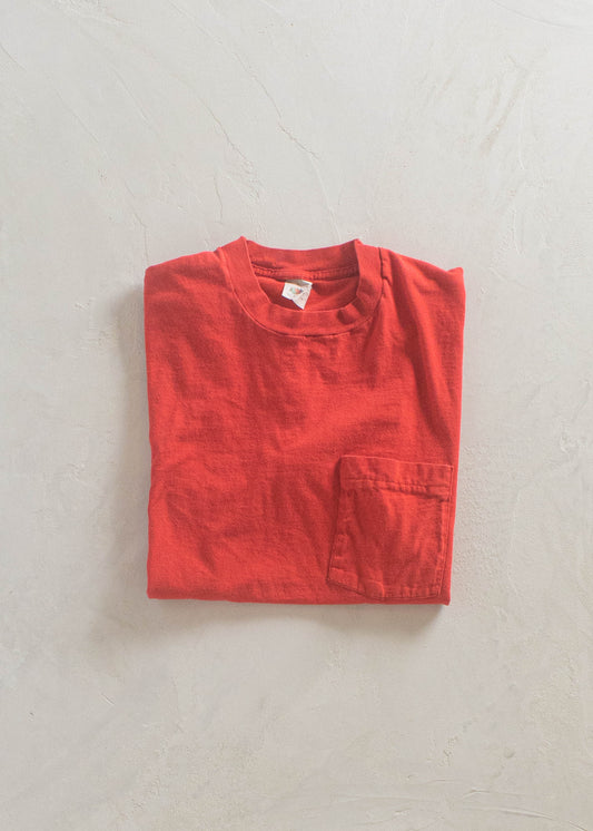 1980s Fruit of the Loom Selvedge Pocket T-Shirt Size S/M