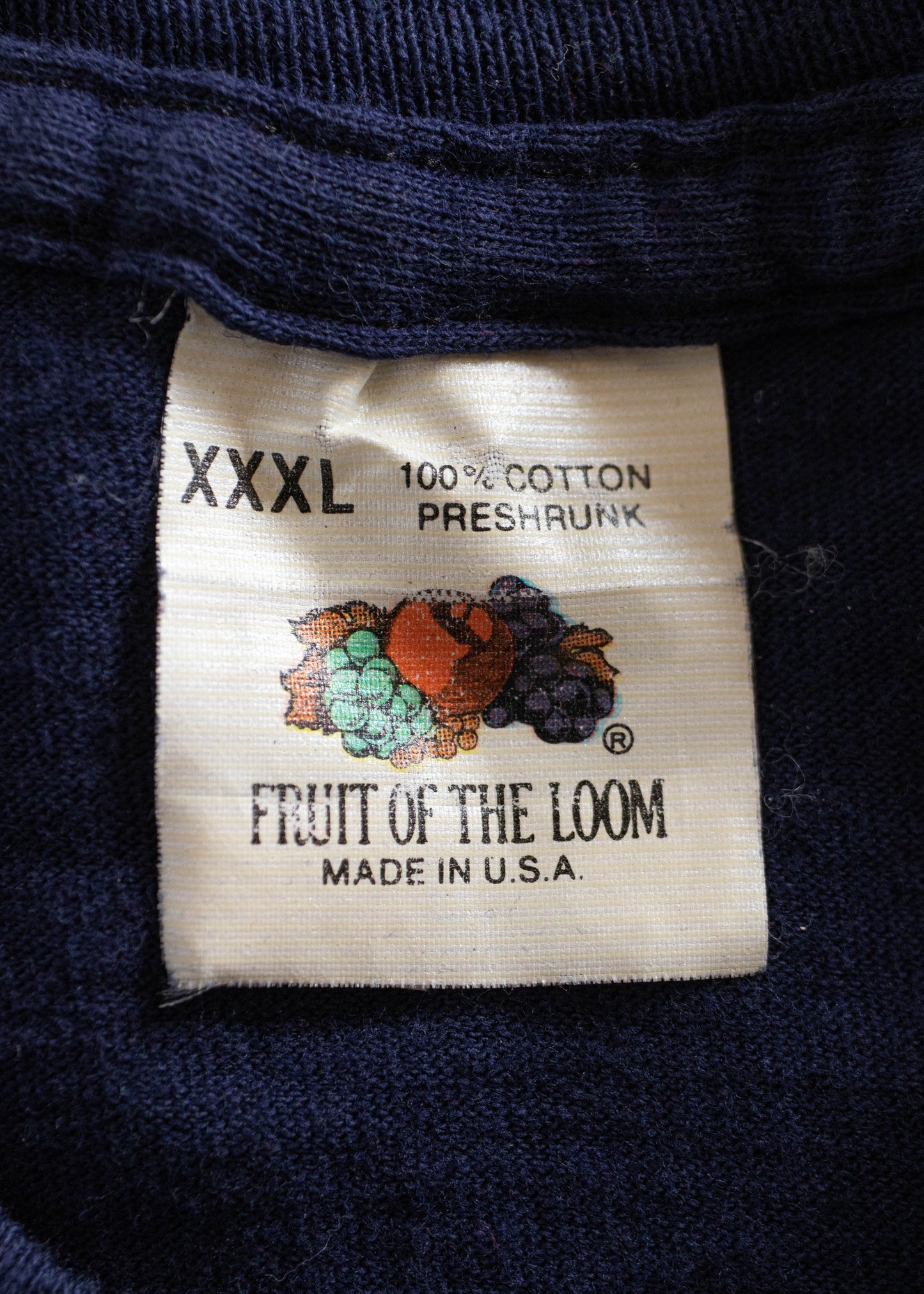 1980s Fruit of the Loom Selvedge Pocket T-Shirt Size XL/2XL