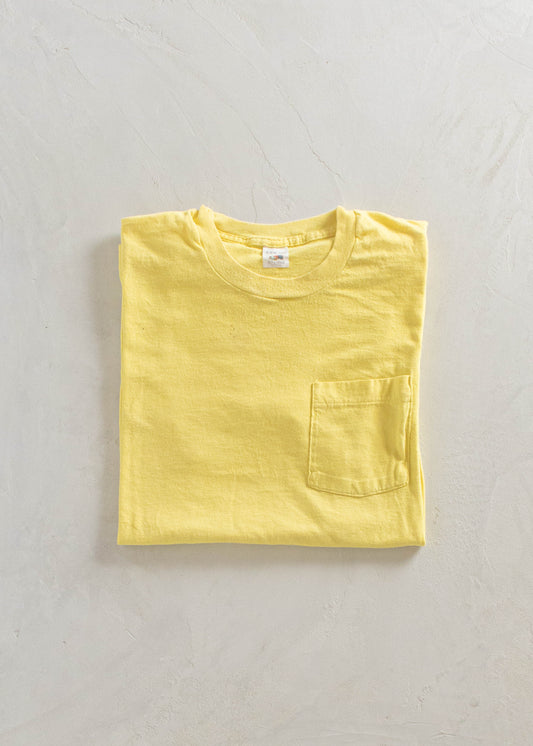 1980s Fruit of the Loom Selvedge Pocket T-Shirt Size M/L