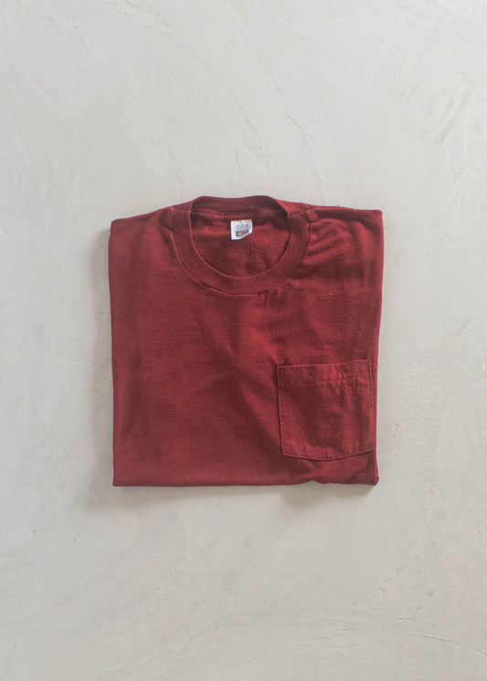 1980s Fruit of the Loom Selvedge Pocket T-Shirt Size S/M