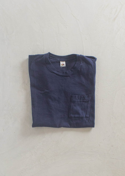 1980s Fruit of the Loom Selvedge Pocket T-Shirt Size M/L