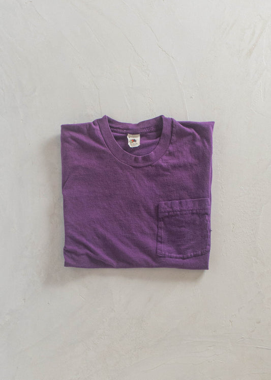 1980s Fruit of the Loom Selvedge Pocket T-Shirt Size S/M