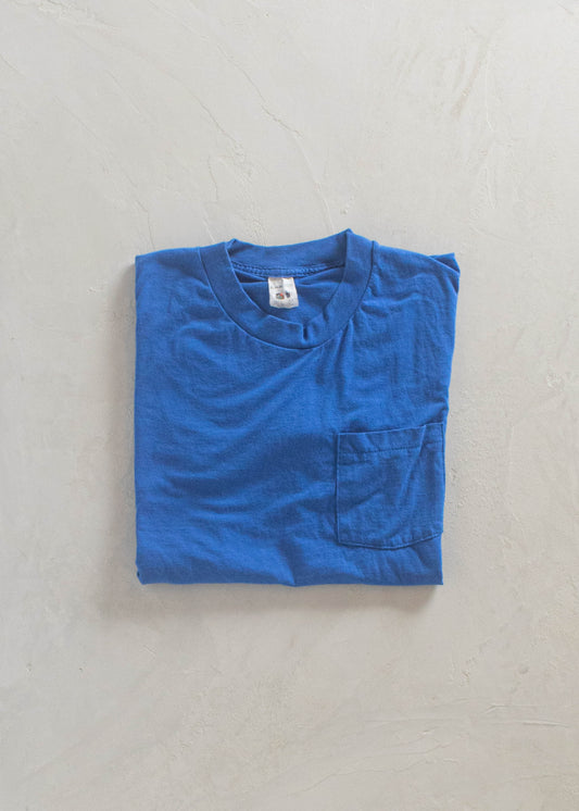 1980s Fruit of the Loom Selvedge Pocket T-Shirt Size S/M