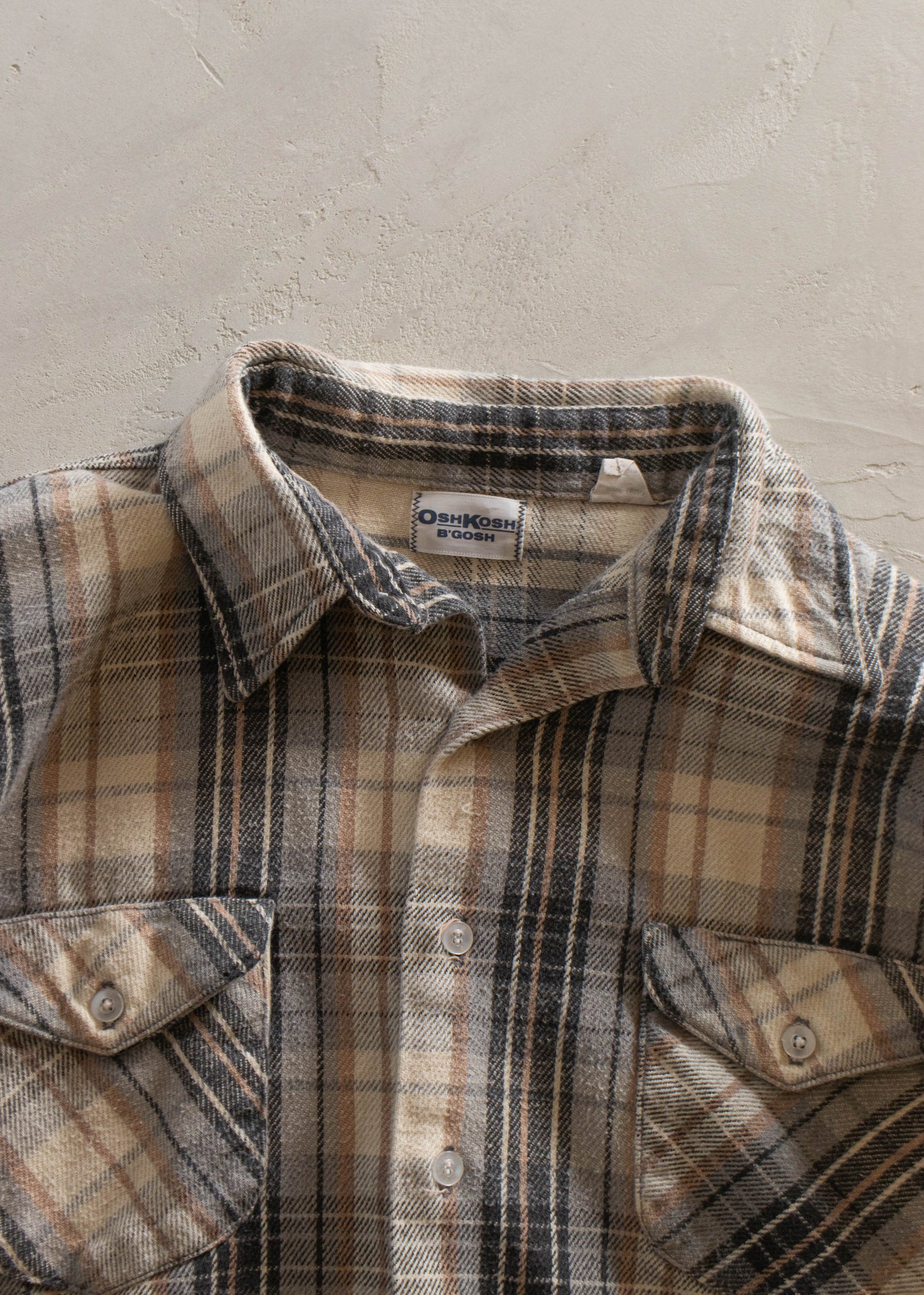 1980s OshKosh Cotton Flannel Button Up Shirt Size XL/2XL