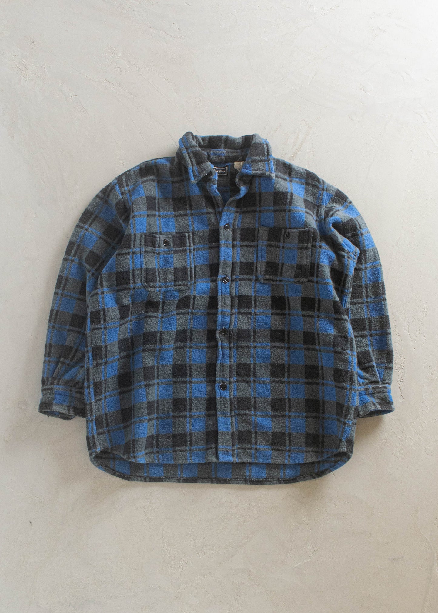 1980s Palermo Flannel Button Up Shirt Size L/XL