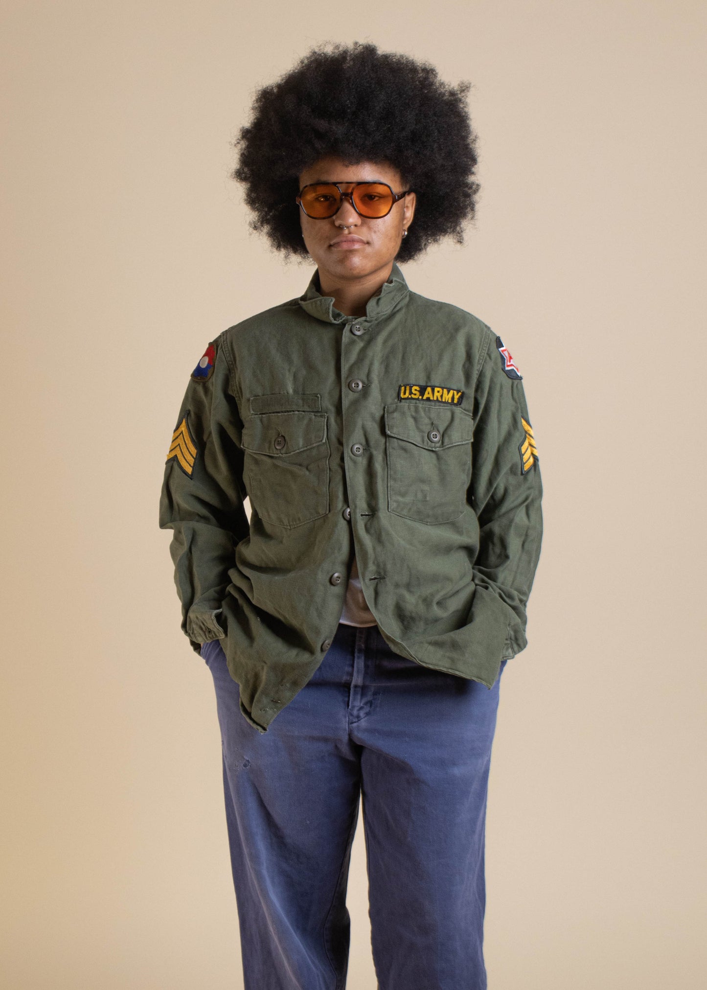 1970s OG 107 Type III Fatigue Shirt Size S/M