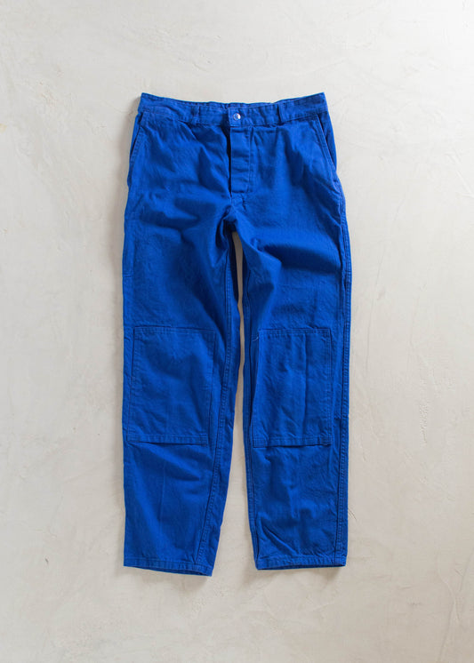 1980s L'ideal French Workwear Chore Pants Size Women's 31 Men's 33