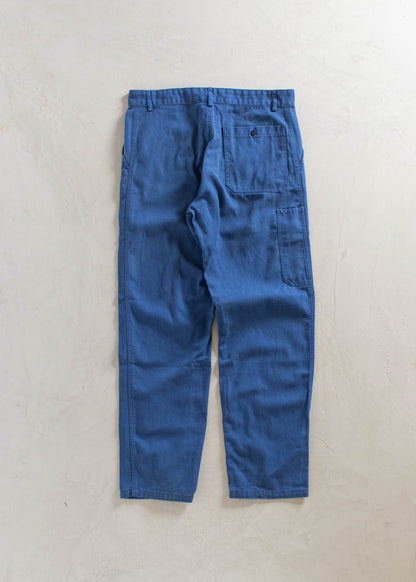 1980s French Workwear Chore Pants Size Women's 30 Men's 32