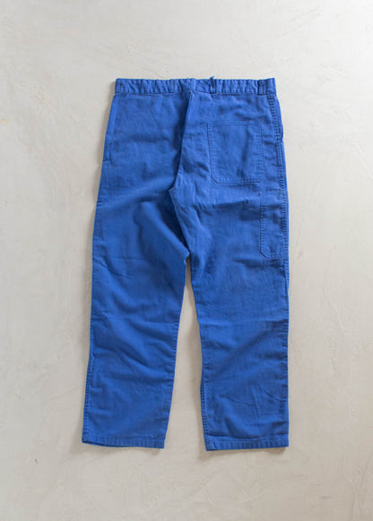 1980s Le Mineur French Workwear Chore Pants Size Women's 34 Men's 36