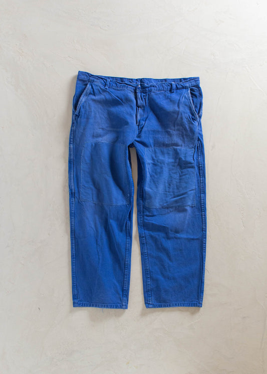 1980s European Workwear Chore Pants Size Women's 40 Men's 42