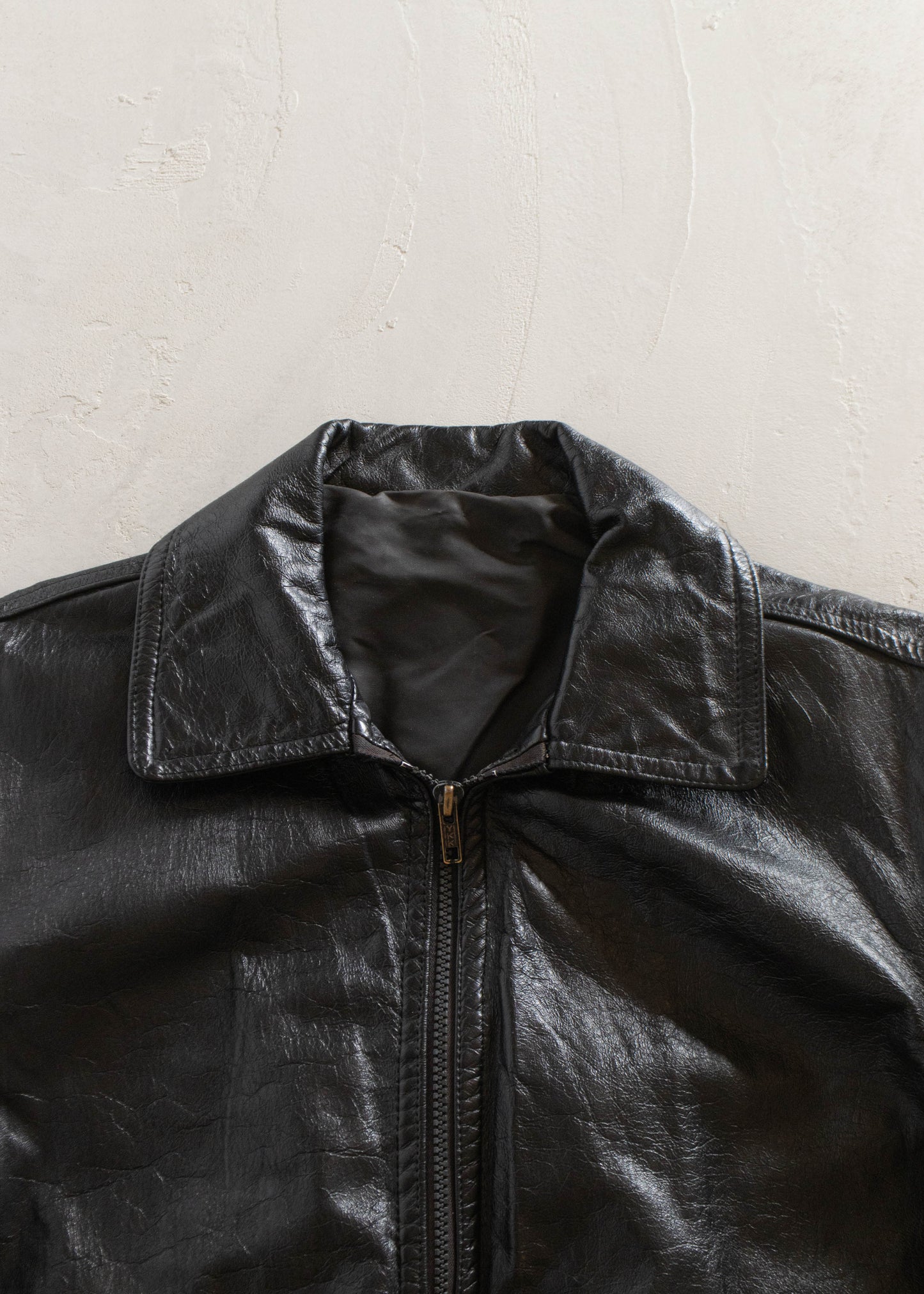 1980s Leather Bomber Jacket Size S/M