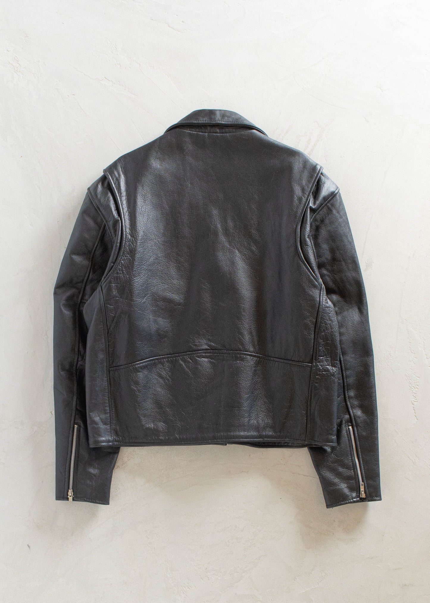 1980s Zony Inc Leather Moto Jacket Size M/L