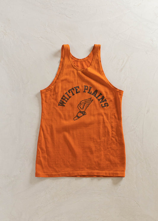 1960s Champion White Plains Basketball Jersey Tank Top Size XS/S