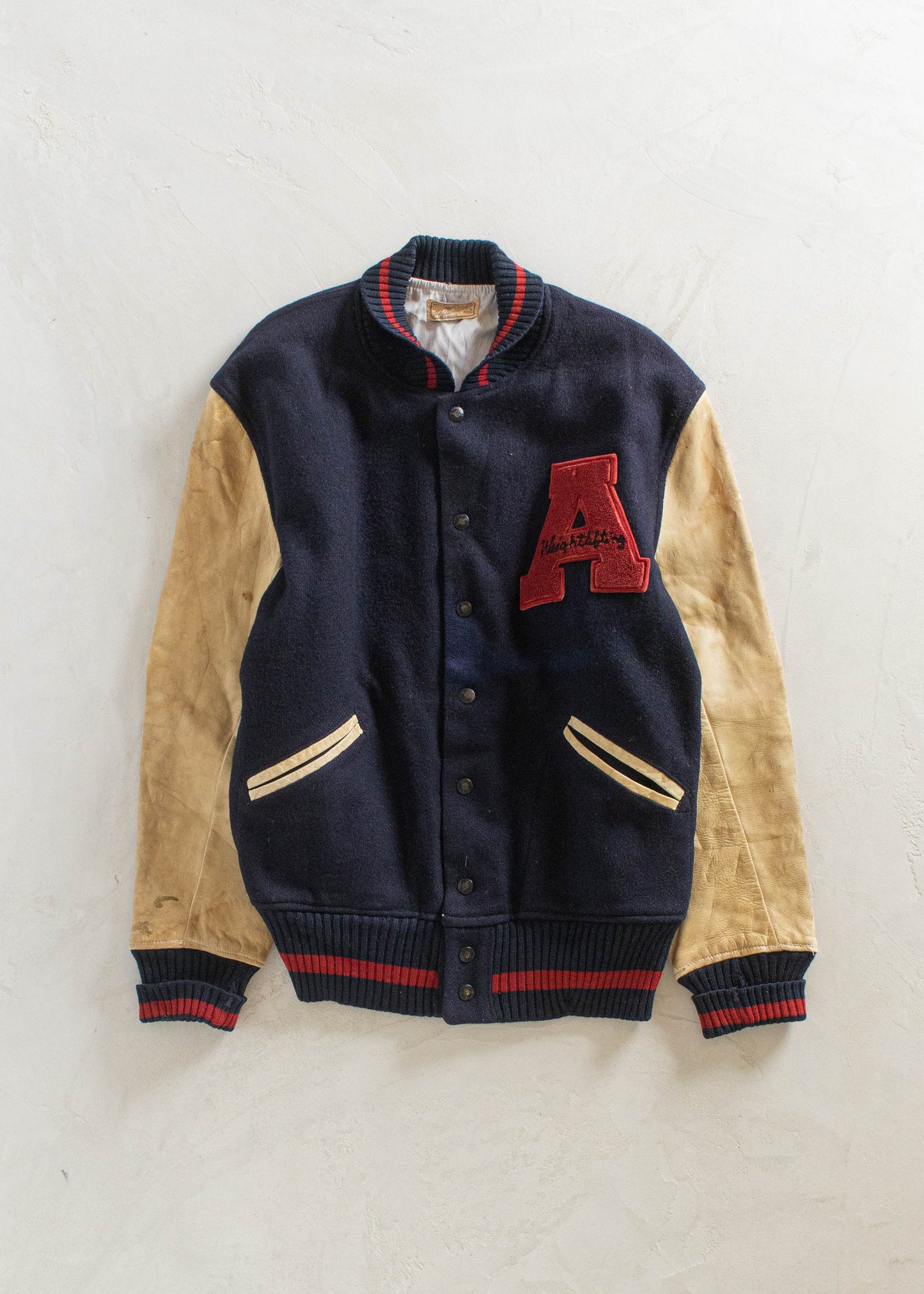 1950s H.L.Whiting Co. Varsity Letterman Jacket Size M/L