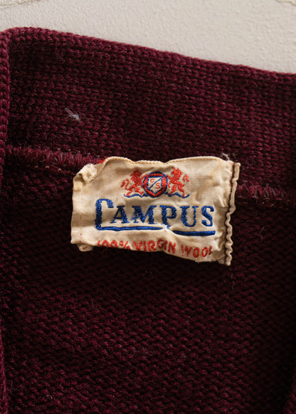 1950s Campus Urbana Varsity Letterman Cardigan Size XS/S