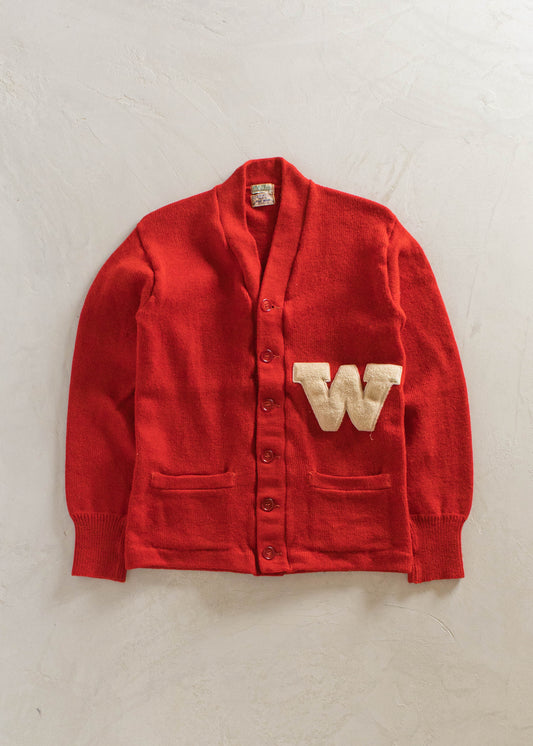 1950s McMillan Athletic Goods Varsity Letterman Cardigan Size S/M