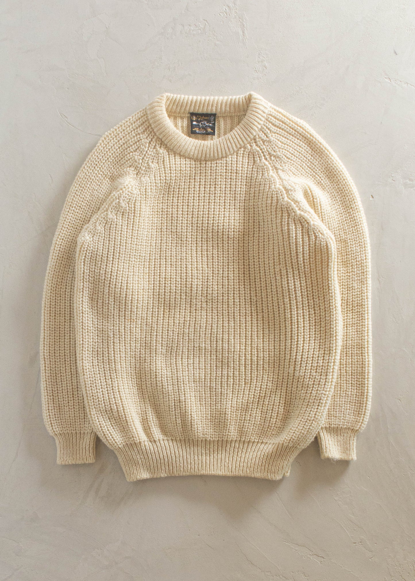 1980s Maban of Scotland Wool Fisherman Sweater Size M/L