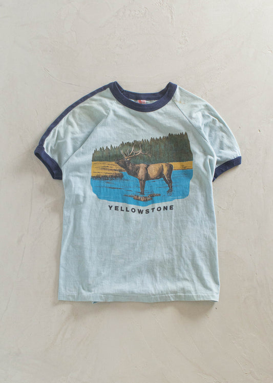 1970s Textile Prints Yellowstone Souvenir T-Shirt Size S/M