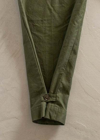 1940s Cotton Field Trousers Size Women's 26 Men's 30