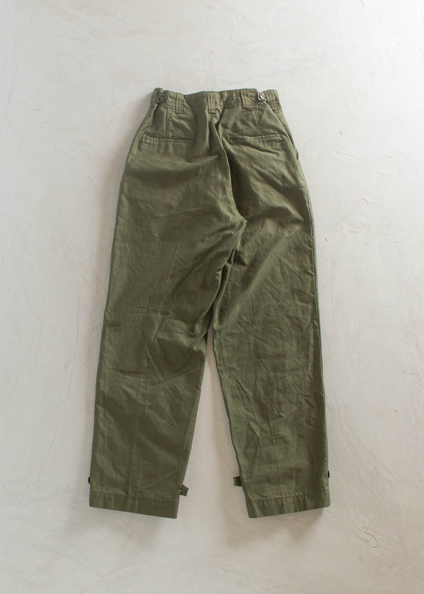 1940s Cotton Field Trousers Size Women's 26 Men's 30