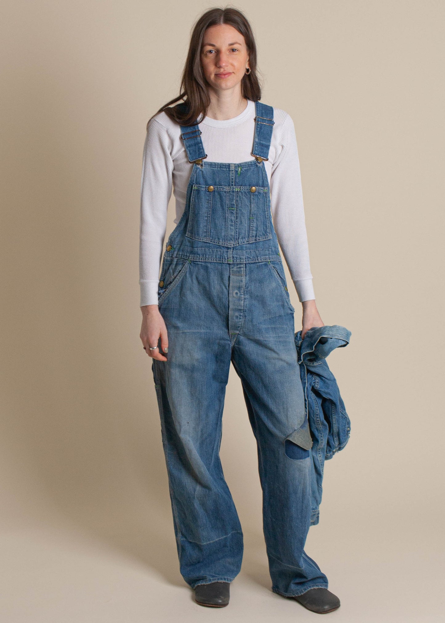 Vintage 1940s Union Made OshKosh Low Back Overalls Size XS/S