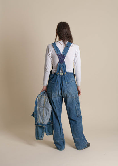 Vintage 1940s Union Made OshKosh Low Back Overalls Size XS/S