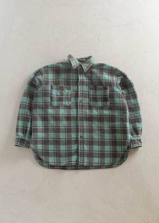 1980s Palermo Flannel Button Up Shirt Size M/L