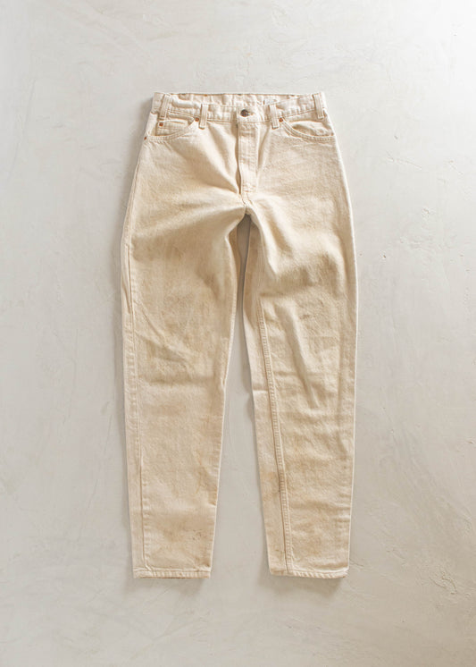 1980s Levi's 550 White Jeans Size Women's 31 Men's 33