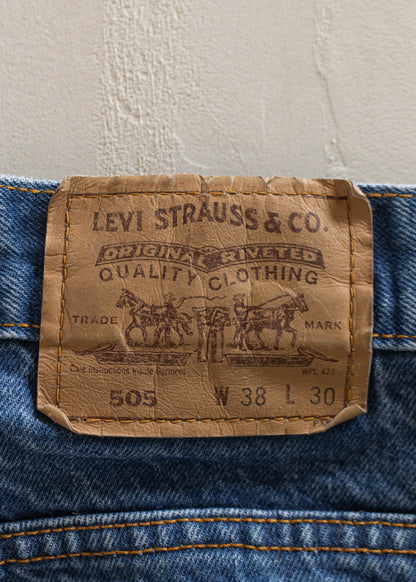 1980s Levi's 505 Orange Tab Midwash Jeans Size Women's 33 Men's 36