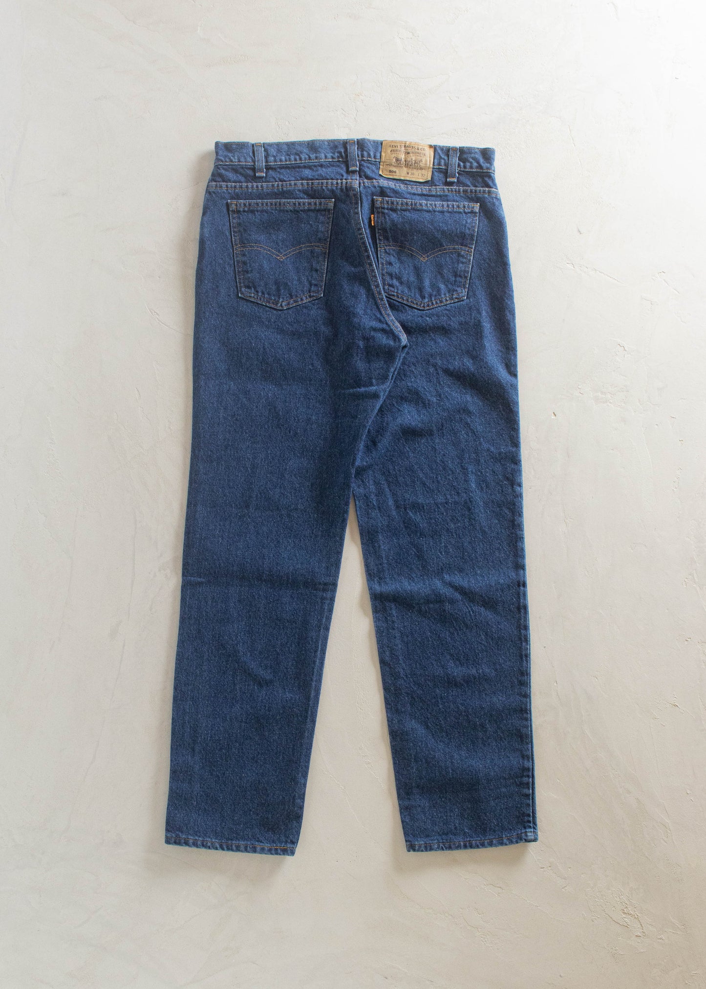 1980s Levi's 506 Orange Tab Darkwash Jeans Size Women's 31 Men's 33