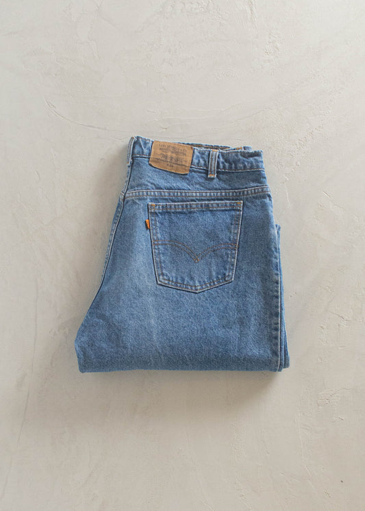 1980s Levi's 634 Orange Tab Midwash Jeans Size Women's 33 Men's 36