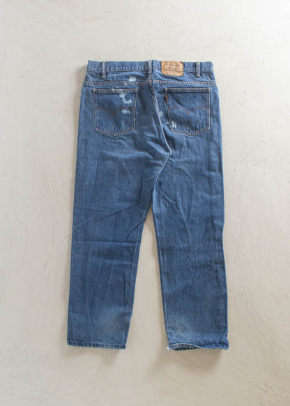 1980s Levi's 505 Orange Tab Midwash Jeans Size Women's 33 Men's 36