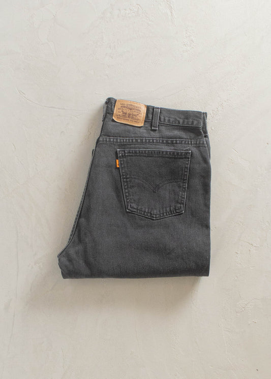 1980s Levi's Orange Tab Black Jeans Size Women's 33 Men's 36