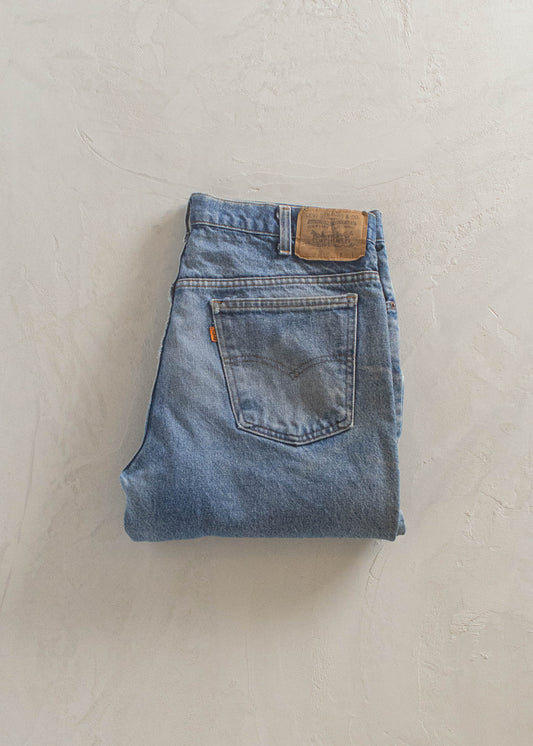 1980s Levi's Orange Tab Midwash Jeans Size Women's 31 Men's 33