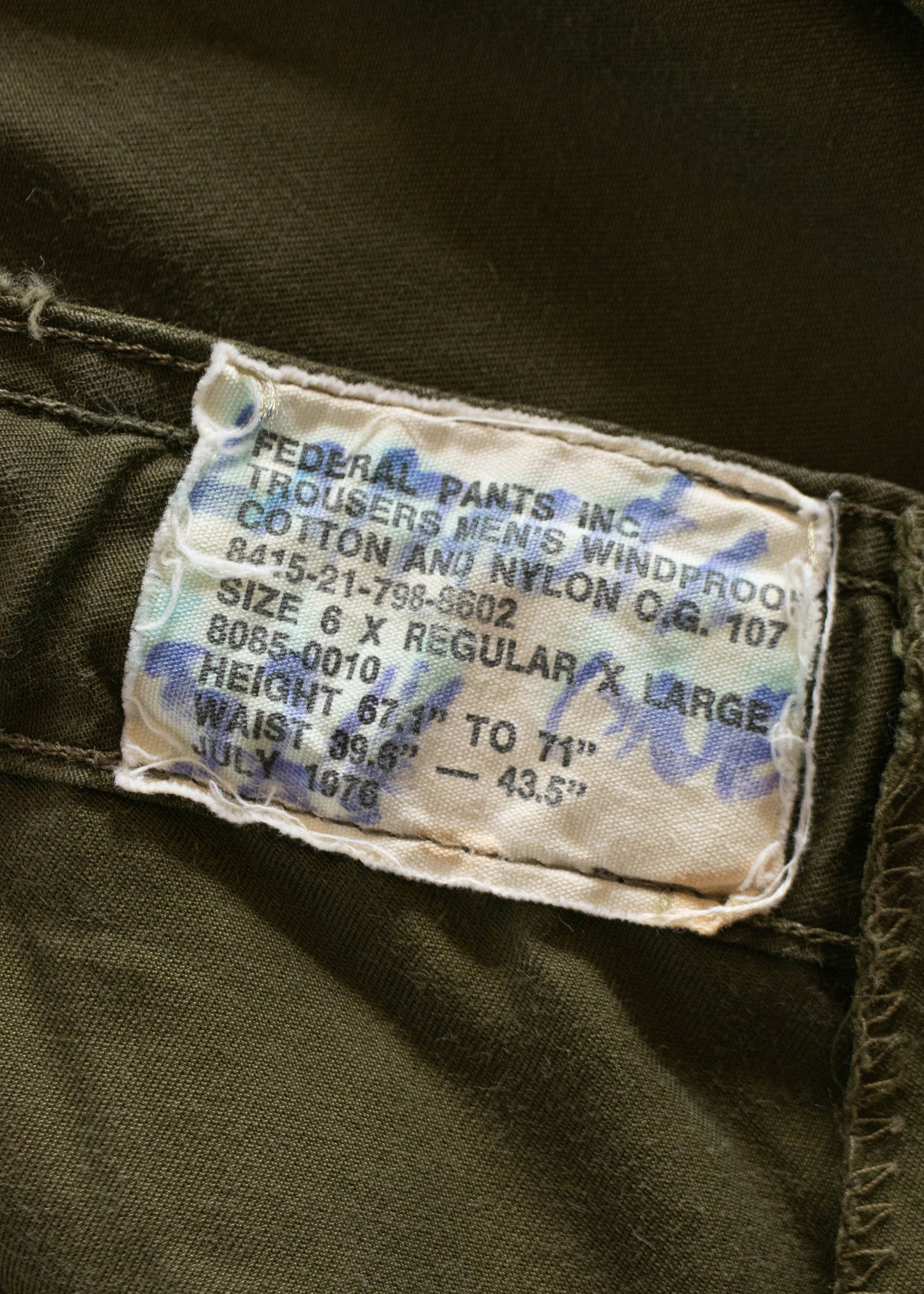 1970s Military Wind Cargo Pants Size 2XL/3XL